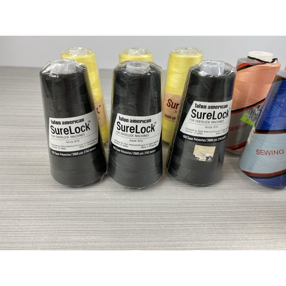 Lot Of 16 Surelock Overlock & Maxi Lock Thread 3,000yd ea Sealed - Picture 3 of 7